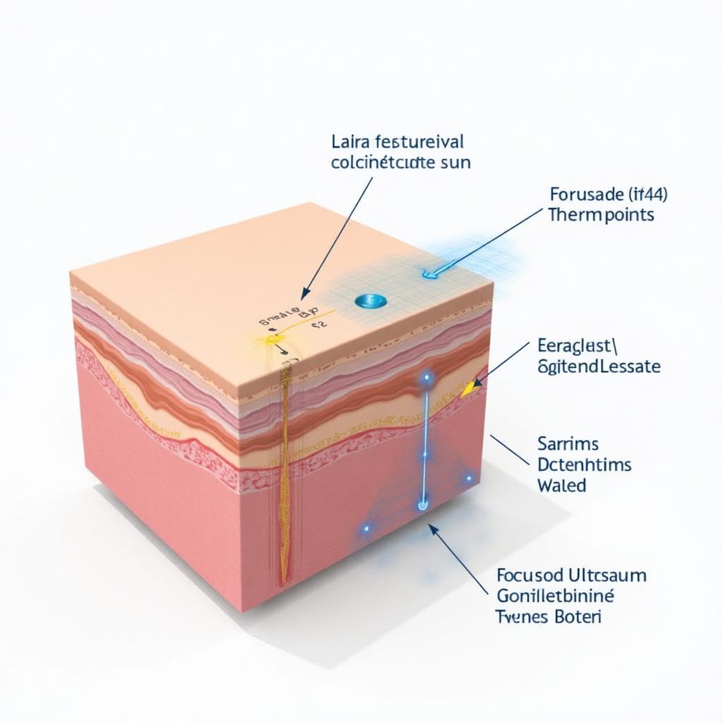 Ulthera HIFU Technology - Skin layer penetration visualization