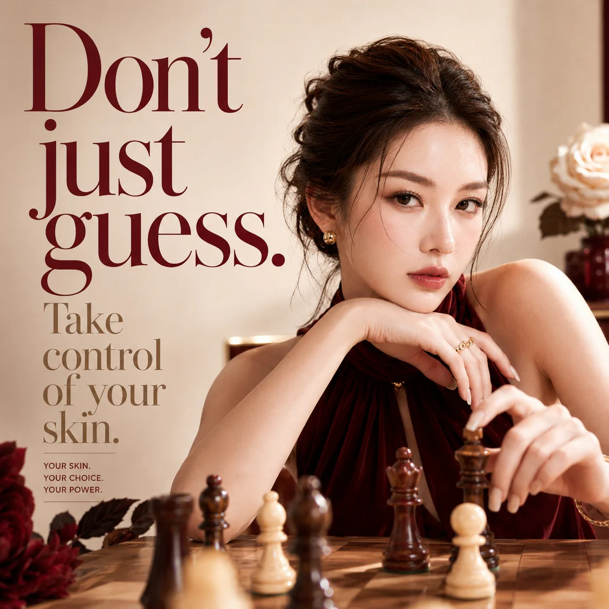 VERZO skin-planning campaign: “Don't just guess. Take control of your skin. Your skin. Your choice. Your power.”